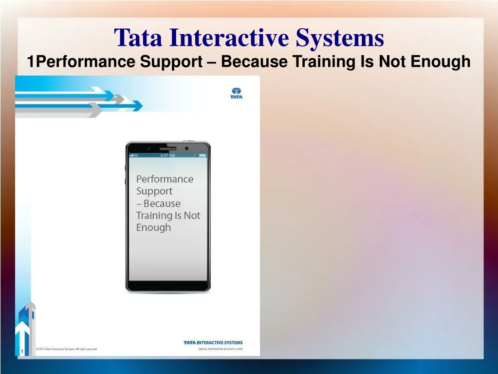 tata interactive systems 1performance support because training is not enough