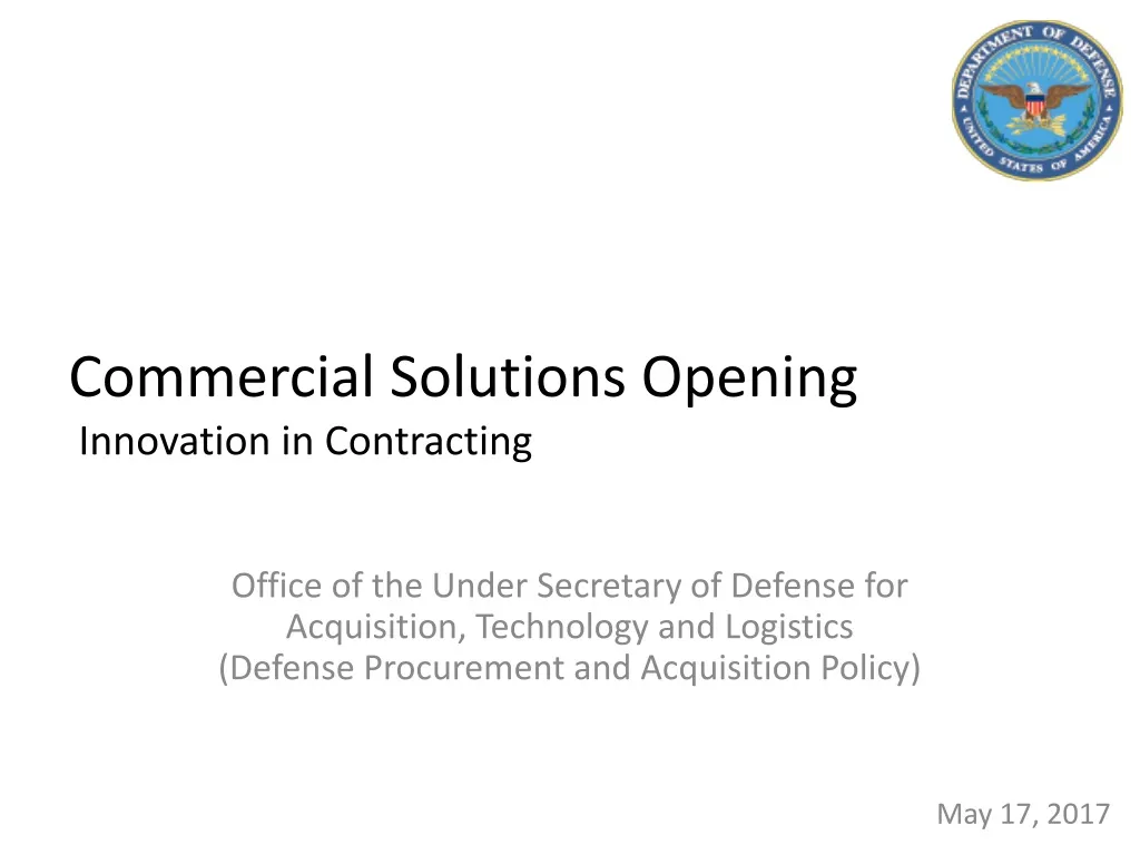 commercial solutions opening innovation in contracting