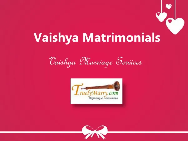 Vaishy Matrimonial Services