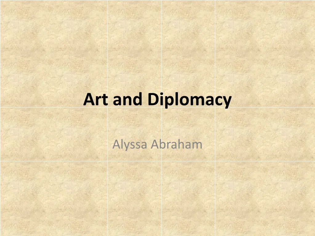 art and diplomacy