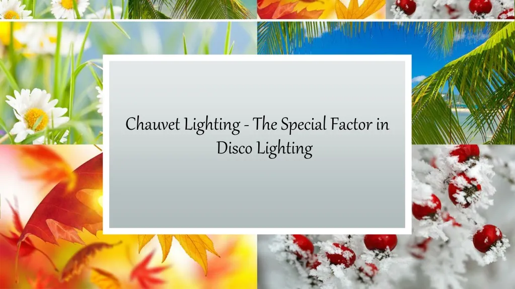 chauvet lighting the special factor in disco lighting