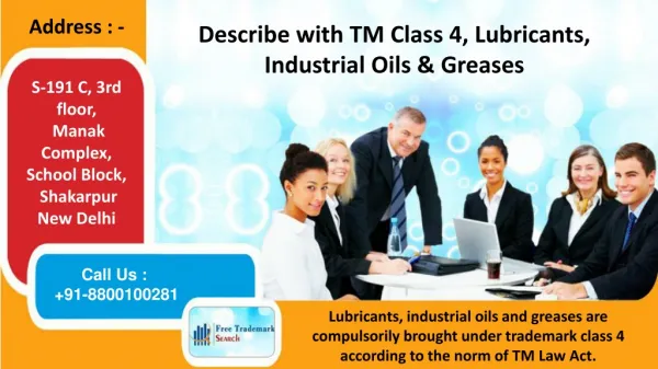 Trademark Class 4 | Lubricant and Fuel Products
