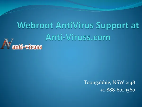 Webroot AntiVirus Support at Anti-Viruss.com