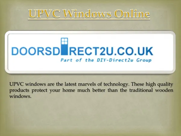 Upvc Windows Online