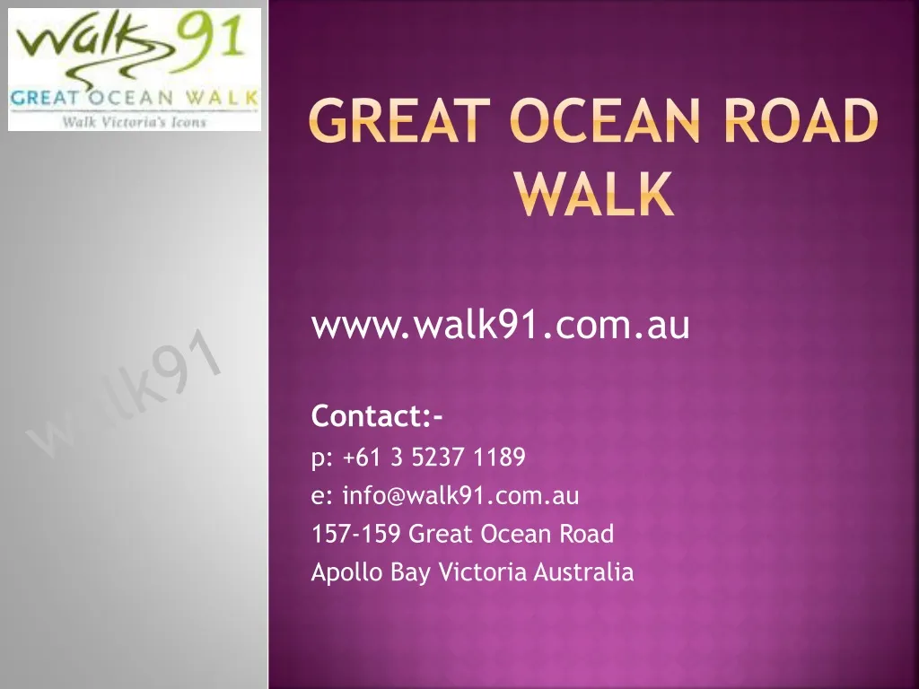 great ocean road walk