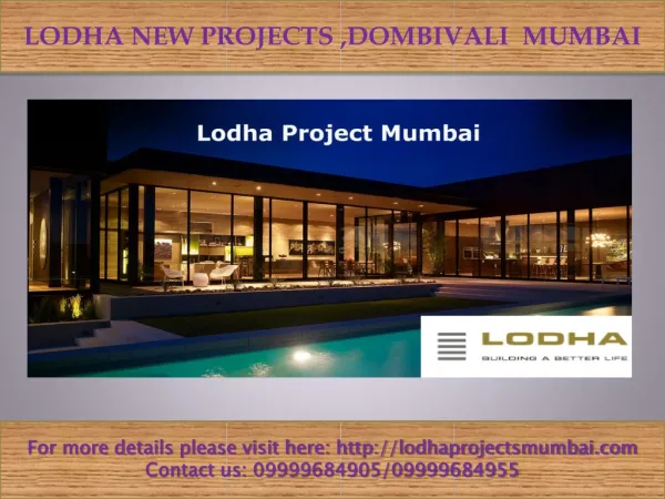 Lodha residential Projects