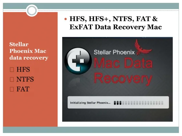 HFS, HFS , FAT, EXFAT and NTFS data recovery Mac