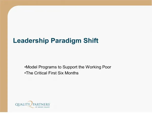 leadership paradigm shift