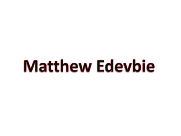 Matthew Edevbie