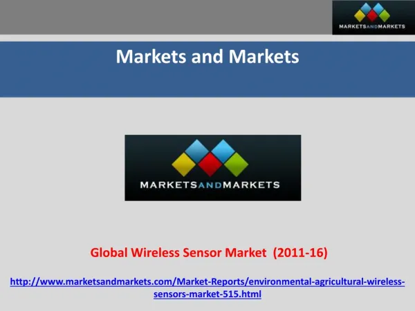 Wireless Sensors Market in Precision Agriculture and Environ