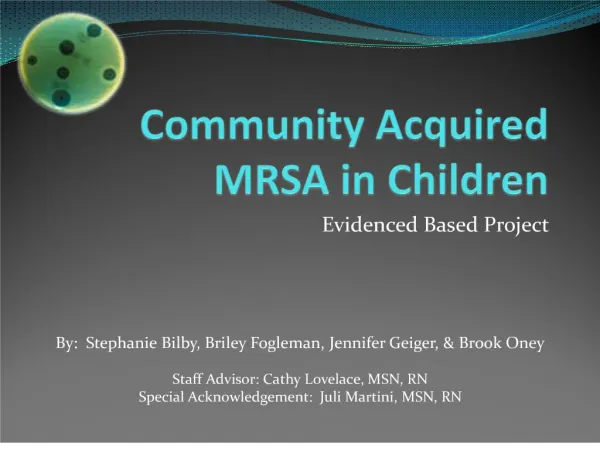 community acquired mrsa in children