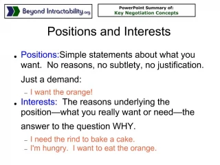 Positions and Interests
