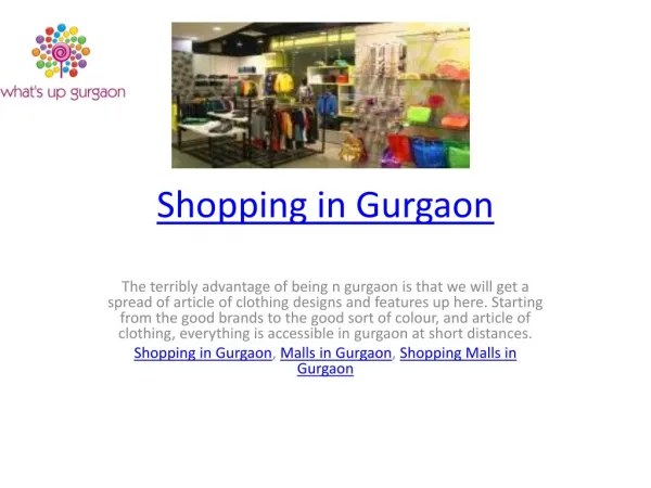 Shopping in Gurgaon