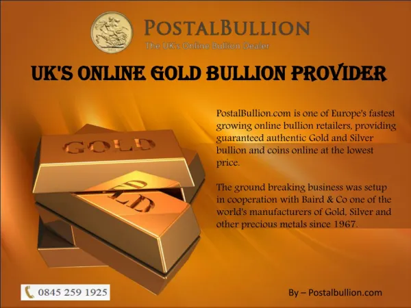 Secure your investments by buying gold bullion or coins