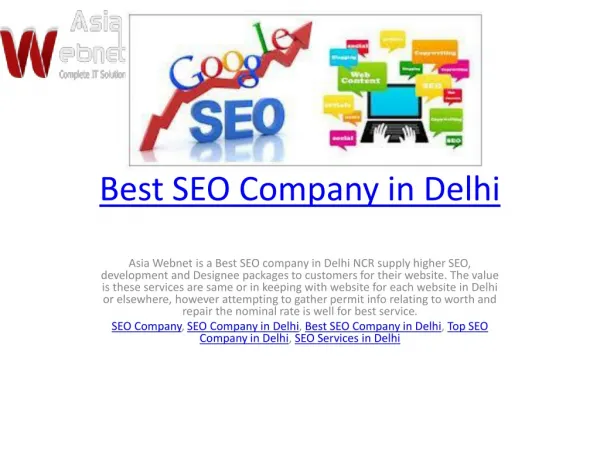 Best SEO Company in Delhi