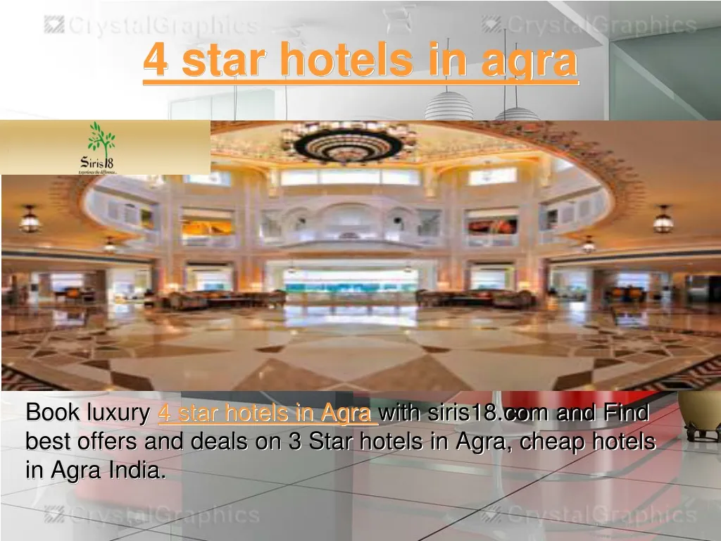 4 star hotels in agra