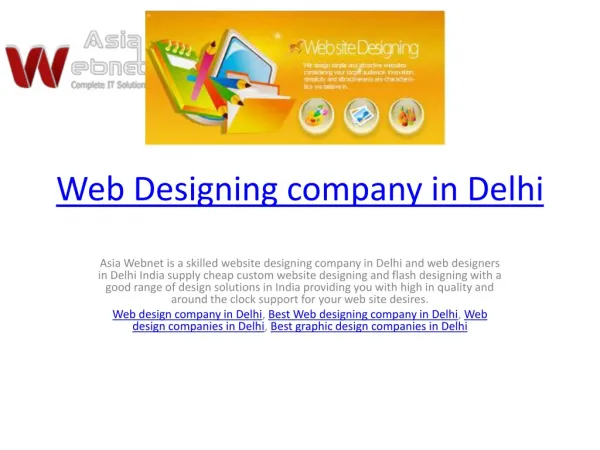 Web Designing company in Delhi