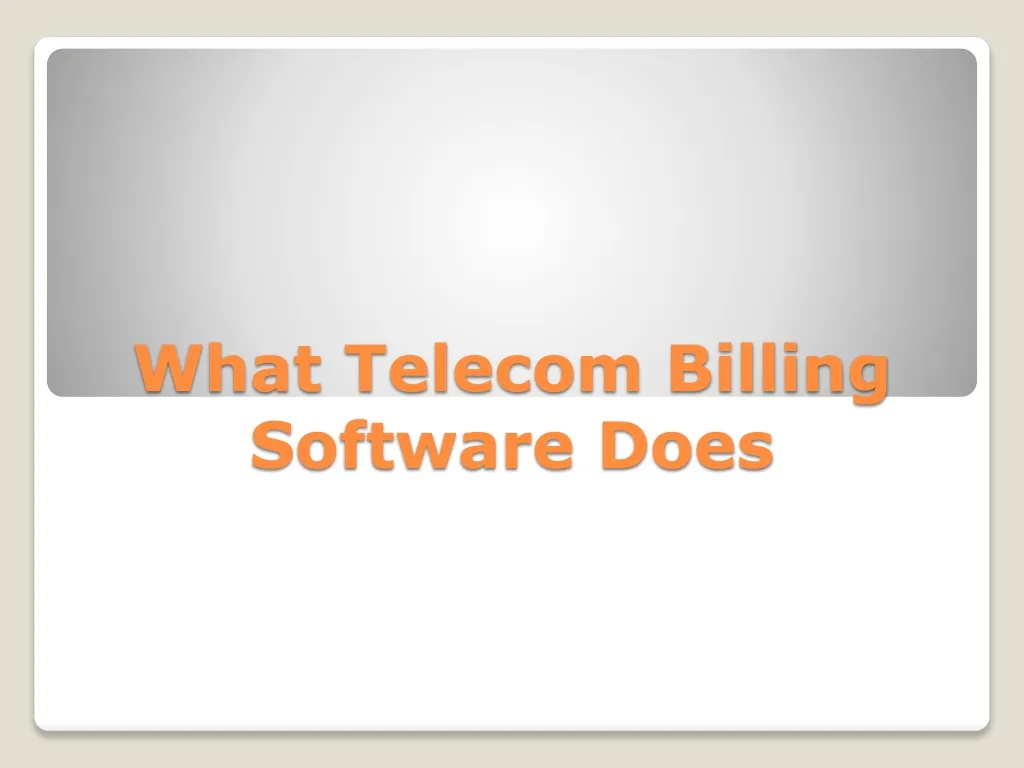 what telecom billing software does