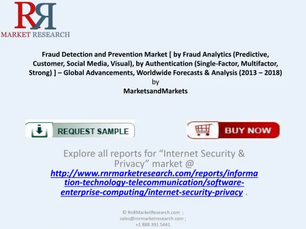 Fraud Detection and Prevention Market Analysis to 2018