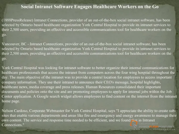 social intranet software engages healthcare workers on the g