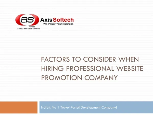 Factors to Consider When Hiring Professional Website Promoti