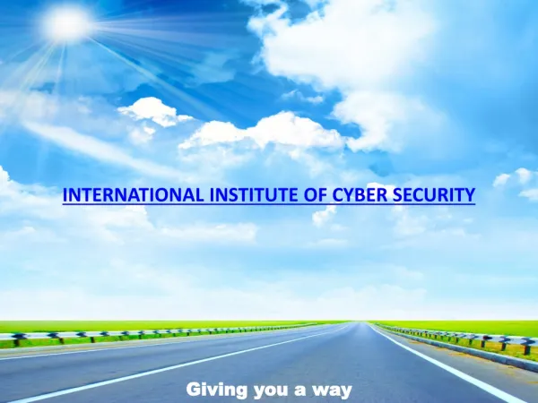 International Institute Of Cyber Security