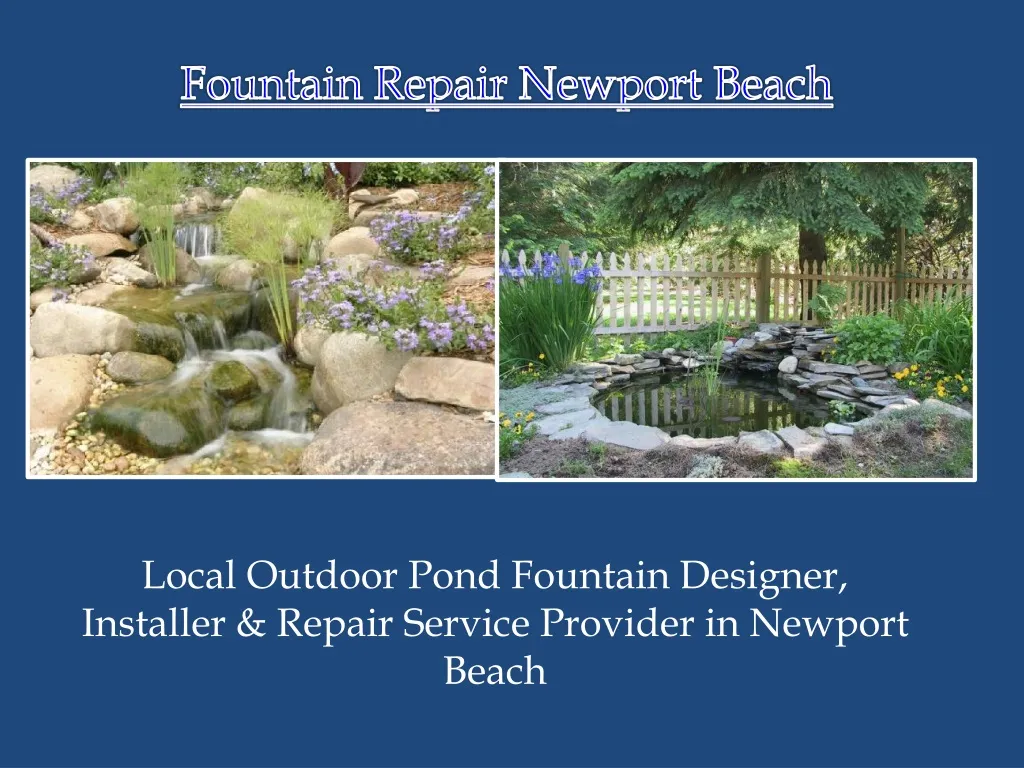 fountain repair newport beach