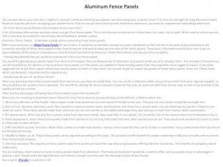 Aluminum Fence Panels - slide 1