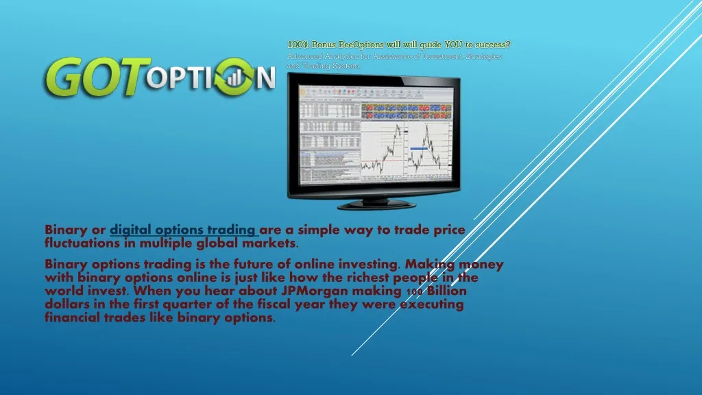 binary or digital options trading are a simple