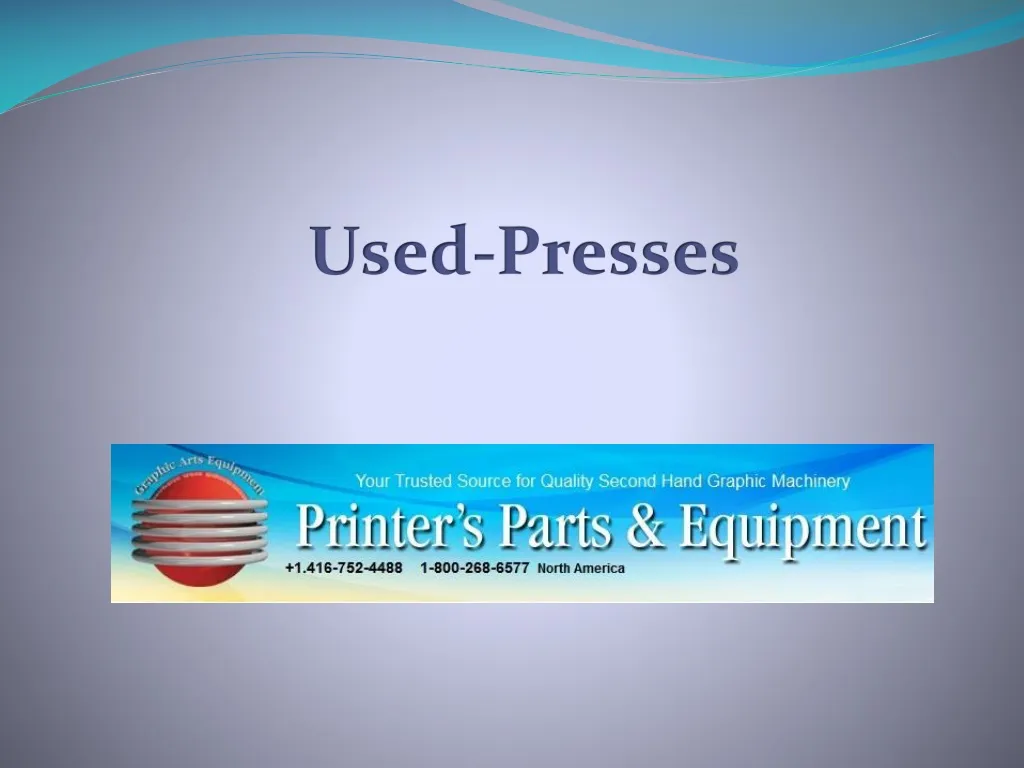 used presses