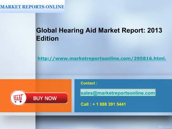 Global hearing aid market trending