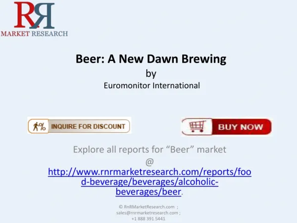 Beer: Future of the Additives Market.