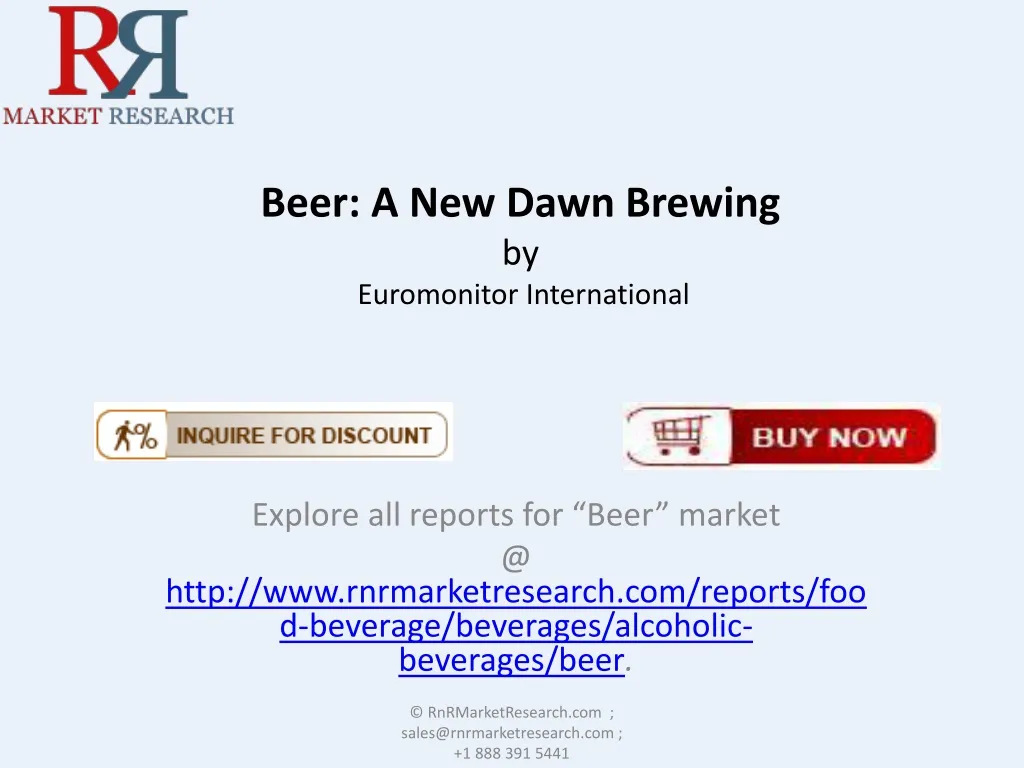 beer a new dawn brewing by euromonitor international
