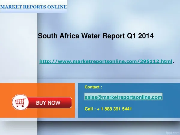 South Africa : Water Report