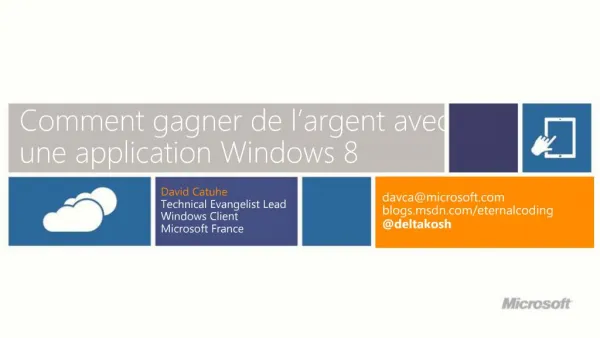 Comment gagner de l argent avec une application Windows 8