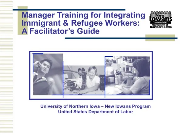manager training for integrating immigrant refugee workers: a facilitator s guide