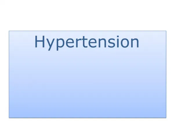 Hypertension