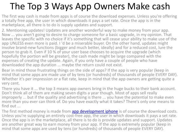 2The Top 3 Ways App Owners Make cash