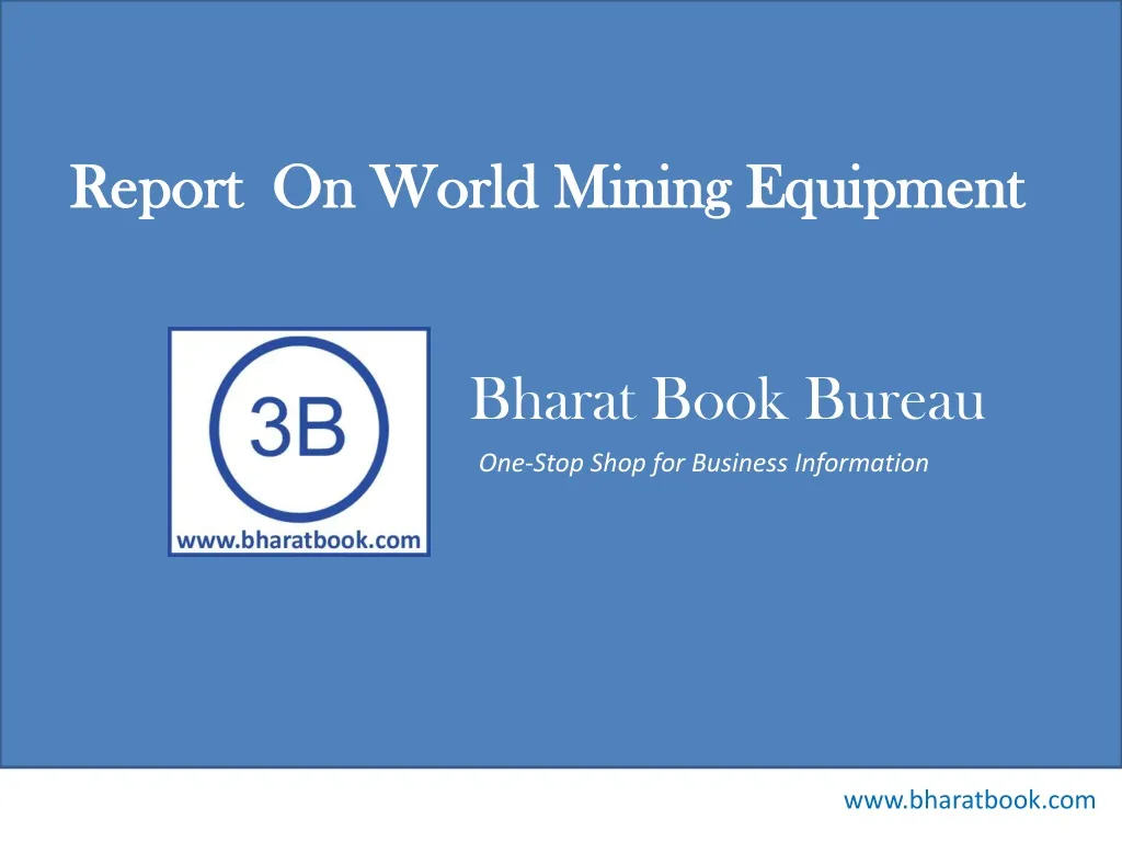 report on world mining equipment