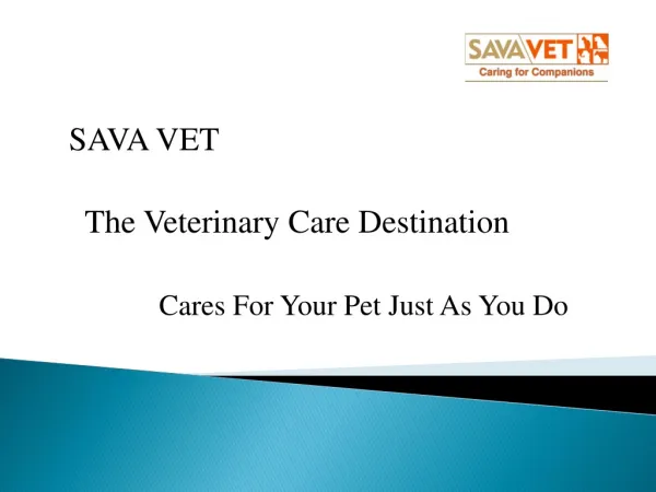 SAVA Vet The Veterinary Care Destination