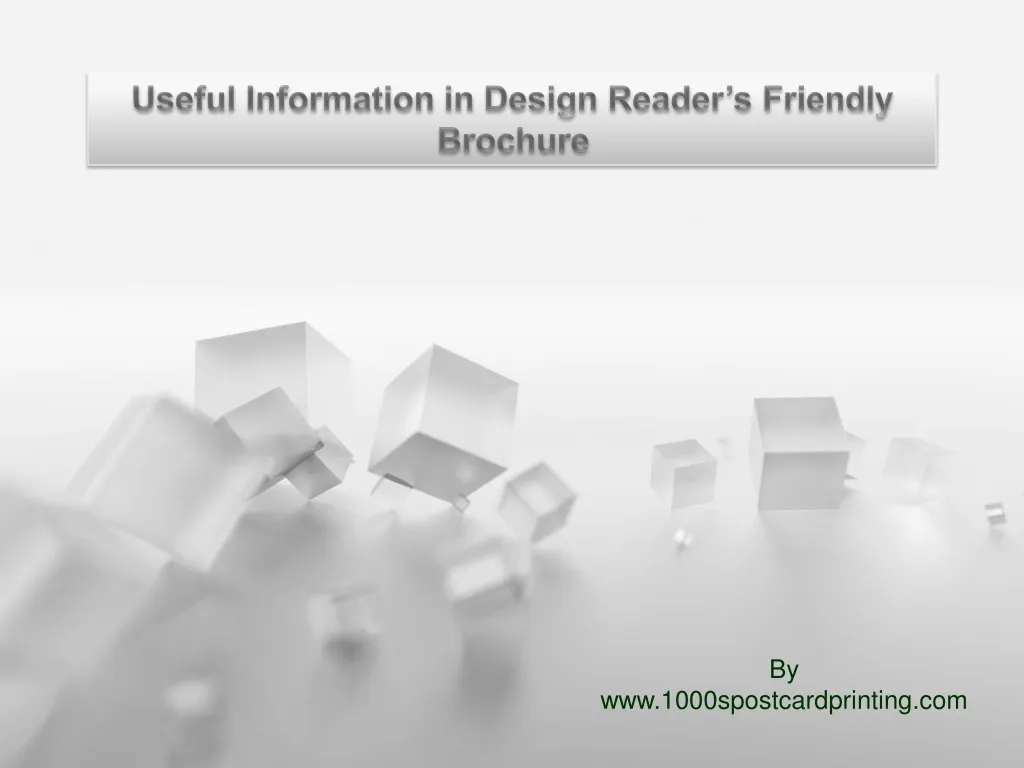 useful information in design reader s friendly