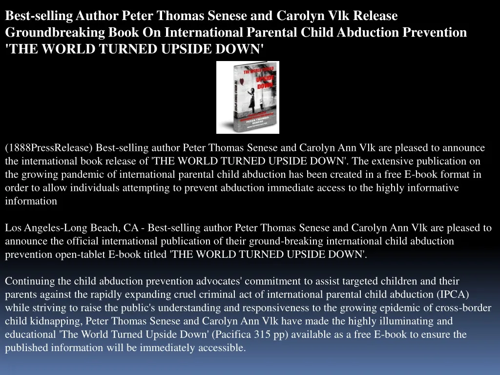 best selling author peter thomas senese