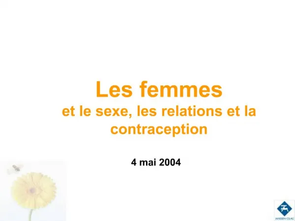 Les femmes et le sexe, les relations et la contraception