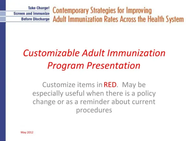 Customizable Adult Immunization Program Presentation
