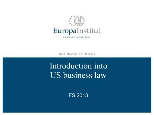 Introduction into US business law