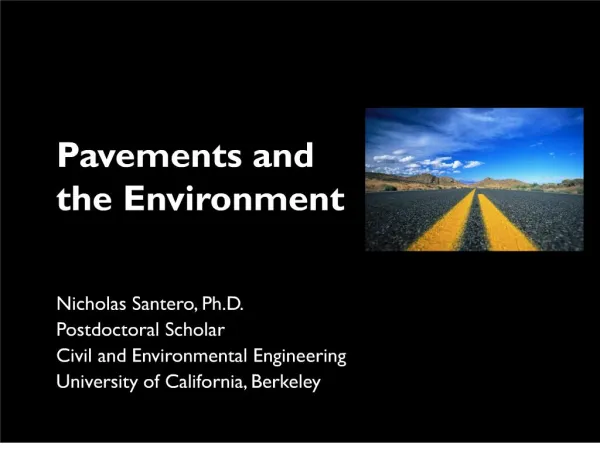 pavements and the environment