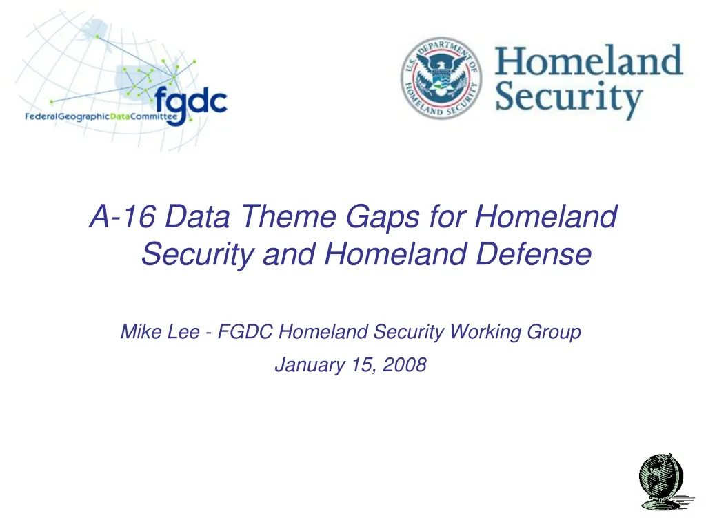 a 16 data theme gaps for homeland security