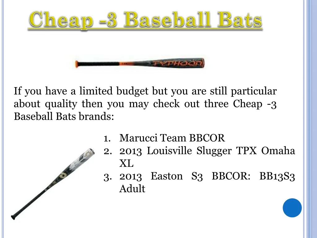 cheap 3 baseball bats