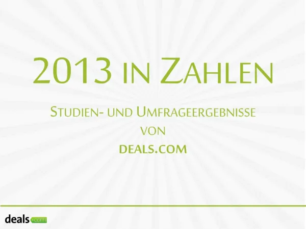 Deals.com Umfrage-Ergebnisse 2013