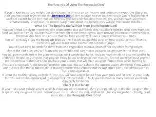 renegade diet review